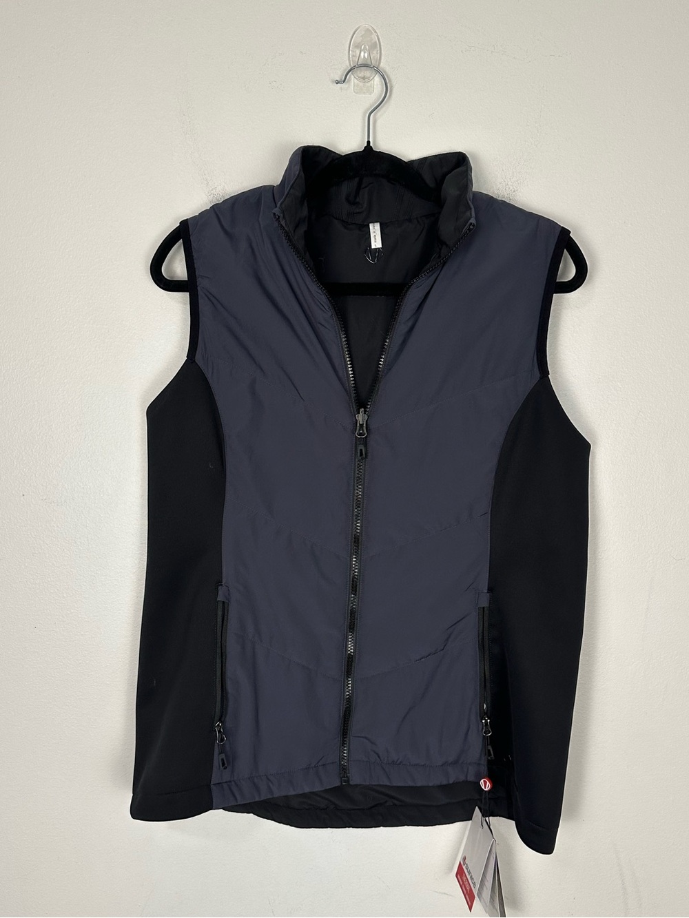 Sunice Maeve Thermal Reversible Vest Black Blue Womens Sz L